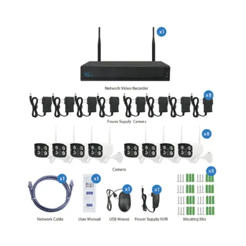 Комплект беспроводного Wi-Fi видеонаблюдения Temid NG-V800